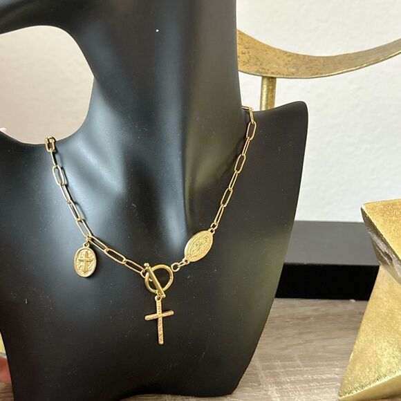 Cross chain necklace N732 - Picture 3 of 4